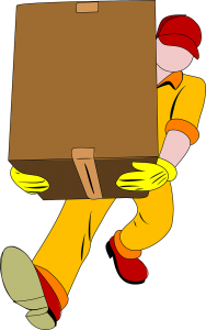 a mover carrying a box