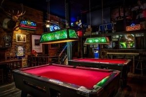 Bar with pool tables.
