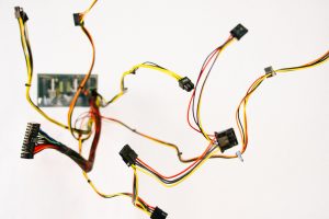 multi colored wires and connectors